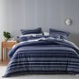 Regent Navy Quilt Cover Set by Bianca Supply