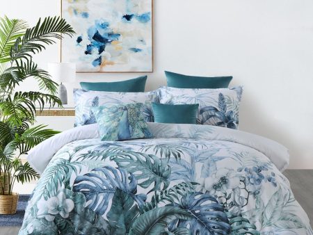 Kailua Teal Quilt Cover Set by Bianca For Cheap