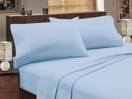 Abrazo Flannelette Blue 175GSM Egyptian Cotton Sheet Set by Jenny Mclean Online