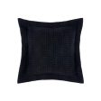 Winston Black Cushion 48 x 48 cm by Linen House Online now