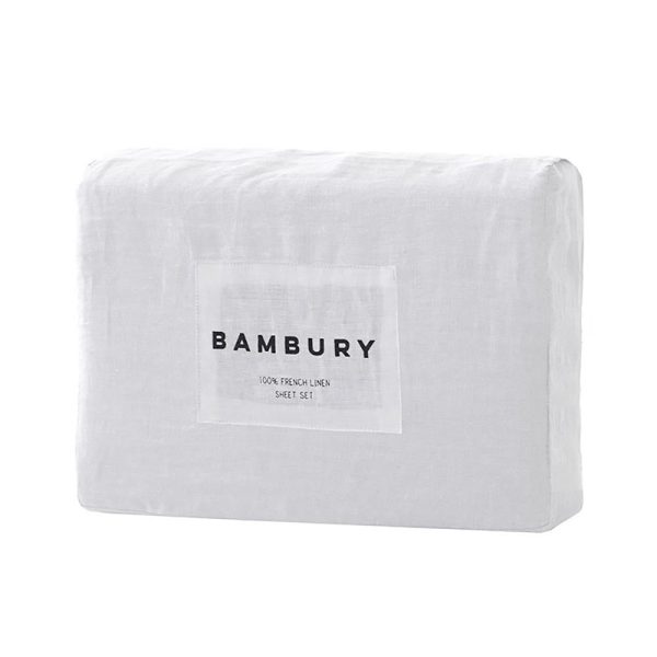 Linen Sheet Set Ivory by Bambury For Discount