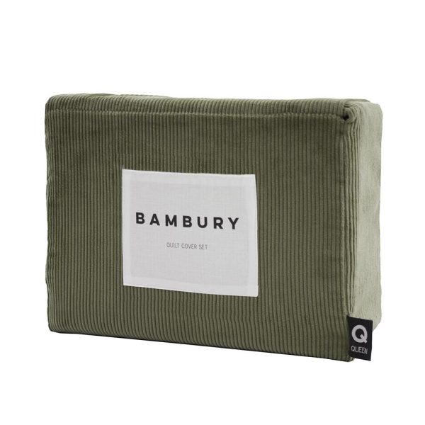 Sloane Quilt Cover Set OLIVE by Bambury For Cheap