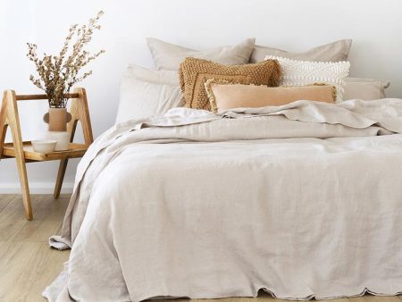 French Linen Quilt Cover Set by Bambury - Pebble Online Hot Sale