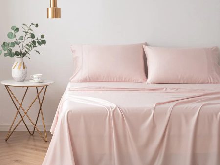 Madeleine Hotel Linen Bamboo Cotton Sheets Set - Blush Supply