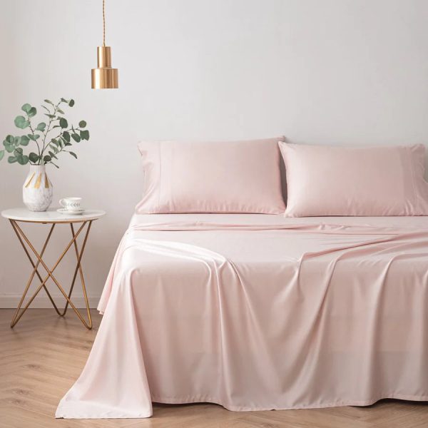 Madeleine Hotel Linen Bamboo Cotton Sheets Set - Blush Supply