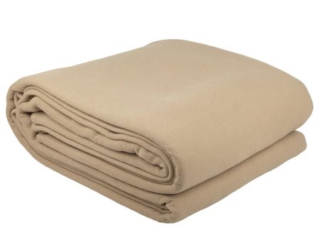 Villa Polar Fleece Blanket by Bambury Commercial - Camel Online Hot Sale