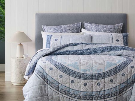 Olani Blue Quilt Cover Set by Private Collection Fashion