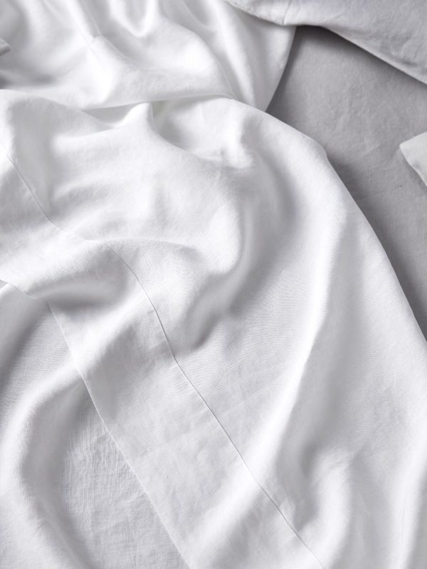 Nimes Pure Linen White SHEET SET by LINEN HOUSE Online Hot Sale