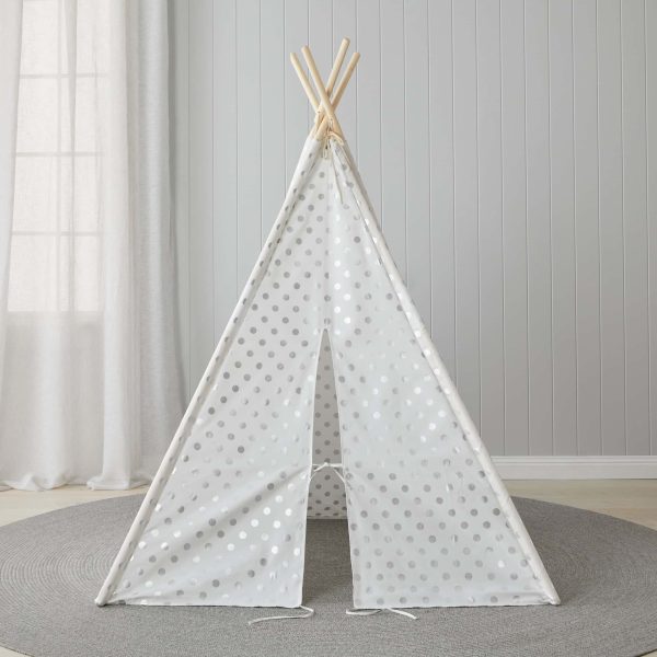 Silver Dot Teepee by Jiggle & Giggle Online now