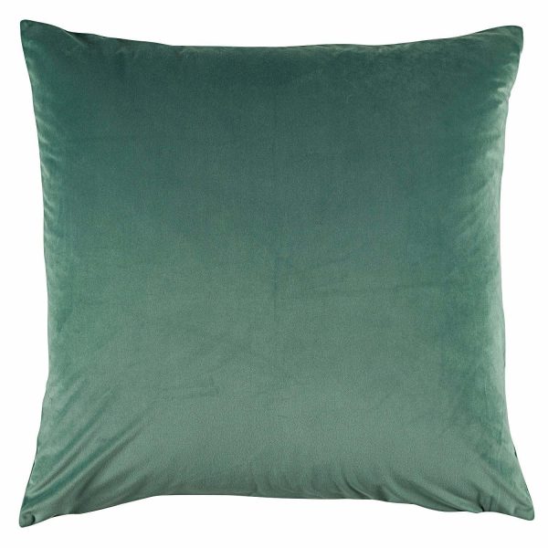 Vivid Coordinates Velvet 43x43cm Filled Cushion Sage by Bianca For Sale