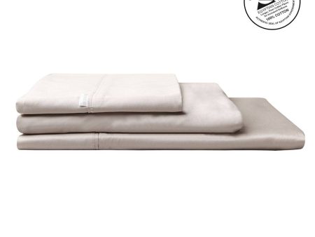 400TC Egyptian Cotton Sateen LINEN Sheet Set by Logan and Mason Platinum Hot on Sale