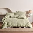 Lila Wasabi Quilt Cover Set by Linen House For Discount