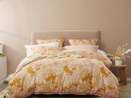 Arbour Honey Quilt Cover Set by Platinum Logan & Mason Discount