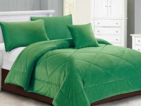 Carrington Green Quilt Set by Georges Fine Linens For Discount