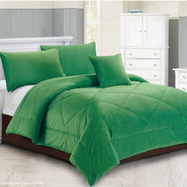 Carrington Green Quilt Set by Georges Fine Linens For Discount