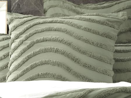 Wave SAGE European Pillowcase by Cloud Linen Online Hot Sale