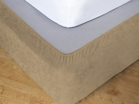 Apartmento Stretch Valance   Bedskirt - Flax Discount