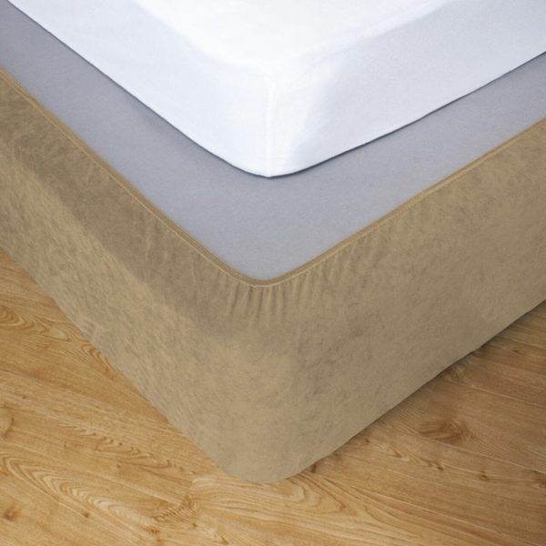 Apartmento Stretch Valance   Bedskirt - Flax Discount