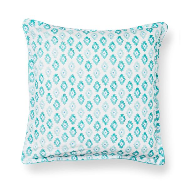 Taraji Teal European Pillowcase by Logan and Mason Online now