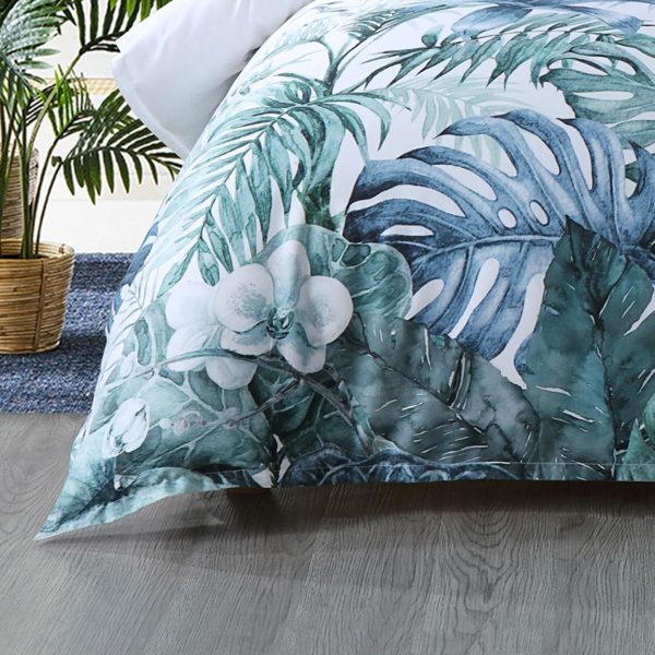 Kailua Teal Quilt Cover Set by Bianca For Cheap