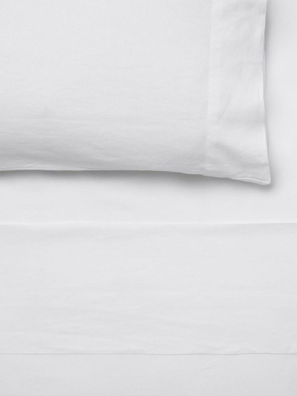 Nimes Pure Linen White SHEET SET by LINEN HOUSE Online Hot Sale