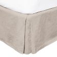 French Flax Linen Valance Pebble by Bambury Supply