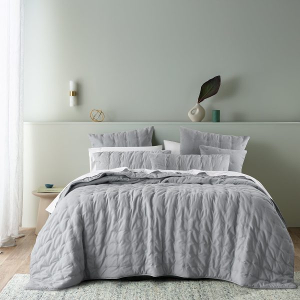 Langston Silver Comforter Set by Bianca For Sale