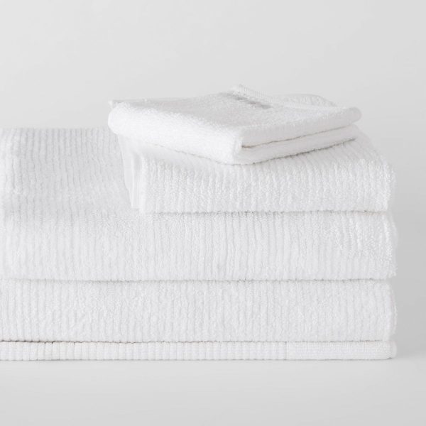 Living Textures Trenton Towel Collection by Sheridan WHITE Discount