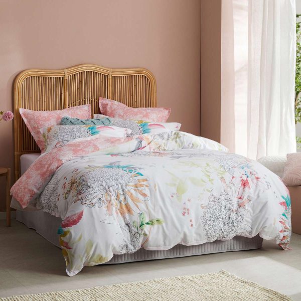 Lowanna White Quilt Cover Set by Logan & Mason For Cheap