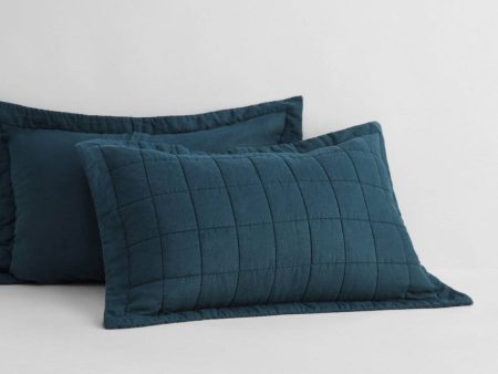 Abbotson Evergreen Linen Quilted Pillowsham by Sheridan Sale