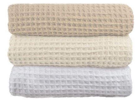 Premium super soft Cotton Waffle Blanket - LINEN by Jenny Mclean on Sale