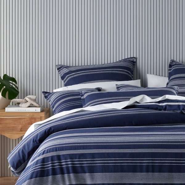 Regent Navy Quilt Cover Set by Bianca Supply