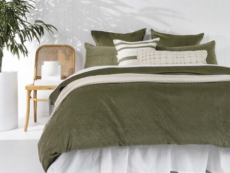 Sloane Quilt Cover Set OLIVE by Bambury For Cheap