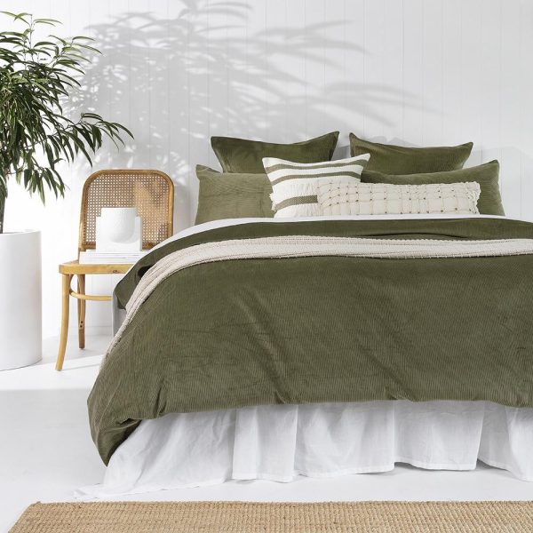 Sloane Quilt Cover Set OLIVE by Bambury For Cheap