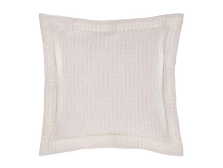 Winston White Cushion 48 x 48 cm by Linen House Fashion