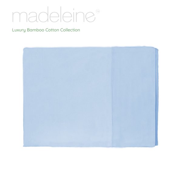 Madeleine Hotel Linen Bamboo Cotton Sheets Set - Sky Hot on Sale