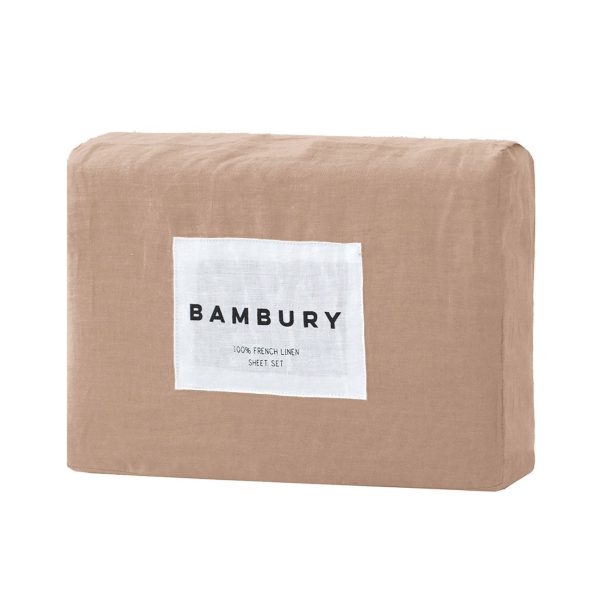 Linen Sheet Set Tea Rose by Bambury on Sale