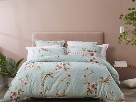 Darilta Sage Quilt Cover Set by Platinum Logan & Mason Online