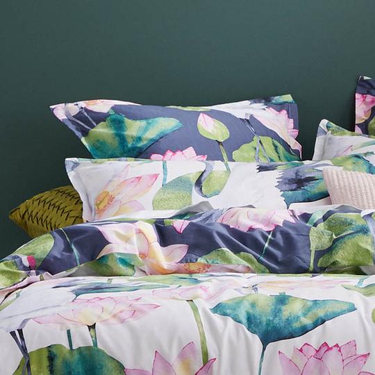 Lily Dusk European Pillowcase by Logan & Mason For Discount