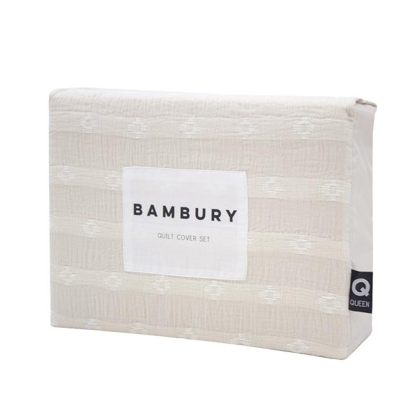 Carey Quilt Cover Set Ivory by Bambury Fashion