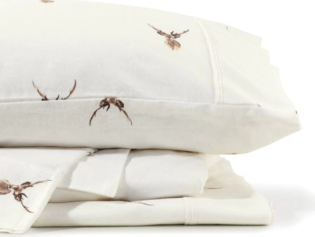 Stag Cotton Flannelette Sheet Set by Bianca Online now