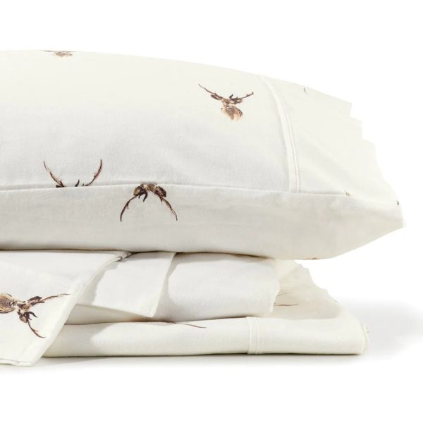 Stag Cotton Flannelette Sheet Set by Bianca Online now