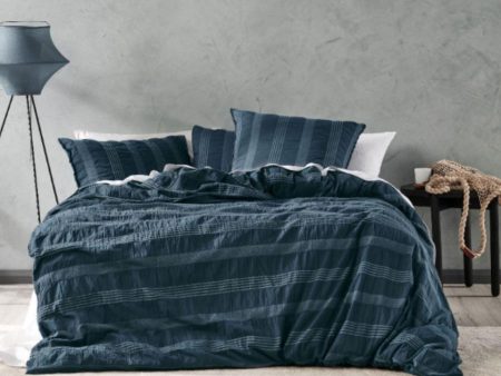 Shrimpton Slate Quilt Cover Set by Linen House Hot on Sale