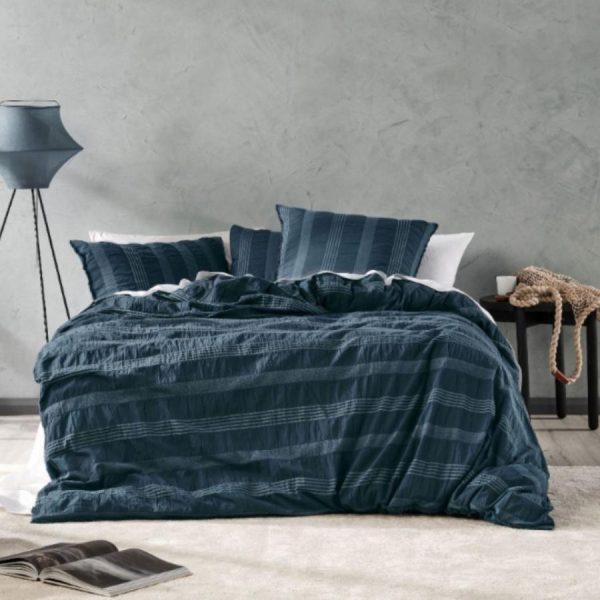 Shrimpton Slate Quilt Cover Set by Linen House Hot on Sale