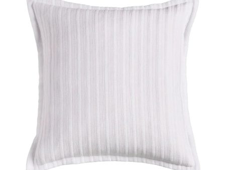 Evora White 43 x 43cm Cushion by Bianca Online Sale