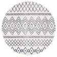 Oasis 453 Round Rug (White Blue) by Rug Culture For Sale