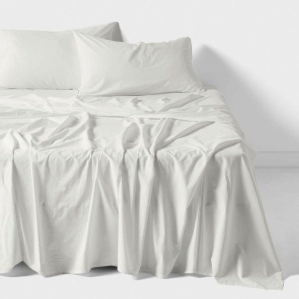 Terra Organic Cotton SNOW Sheet Set by Linen House Online now