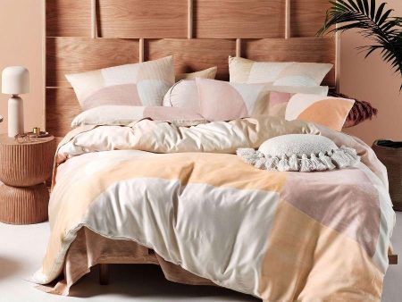 Eisha Sand Quilt Cover Set by Linen House Online