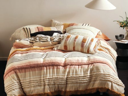 Briony Brandy Cotton Quilt Cover Set by Linen House Online now