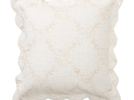 Belle Ecru European Pillowcase by Bianca Cheap